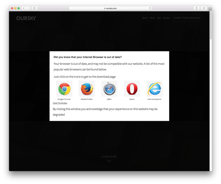 website browser compatibility