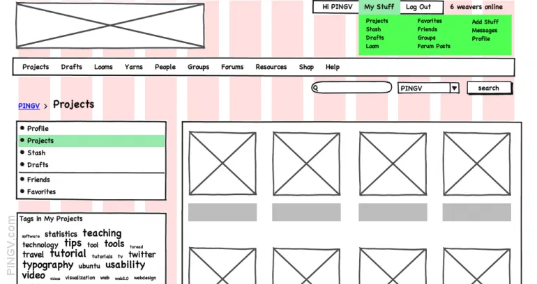 grid layout screen