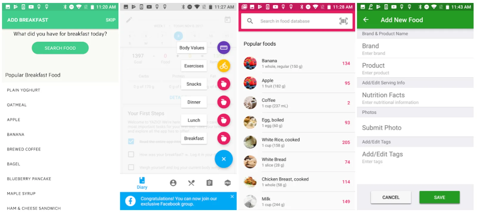 Lifesum Yazio FatSecret comparison