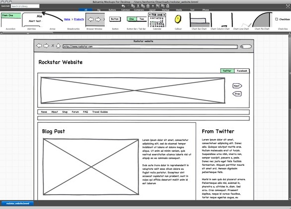 Balsamiq is an excellent web frame design tool