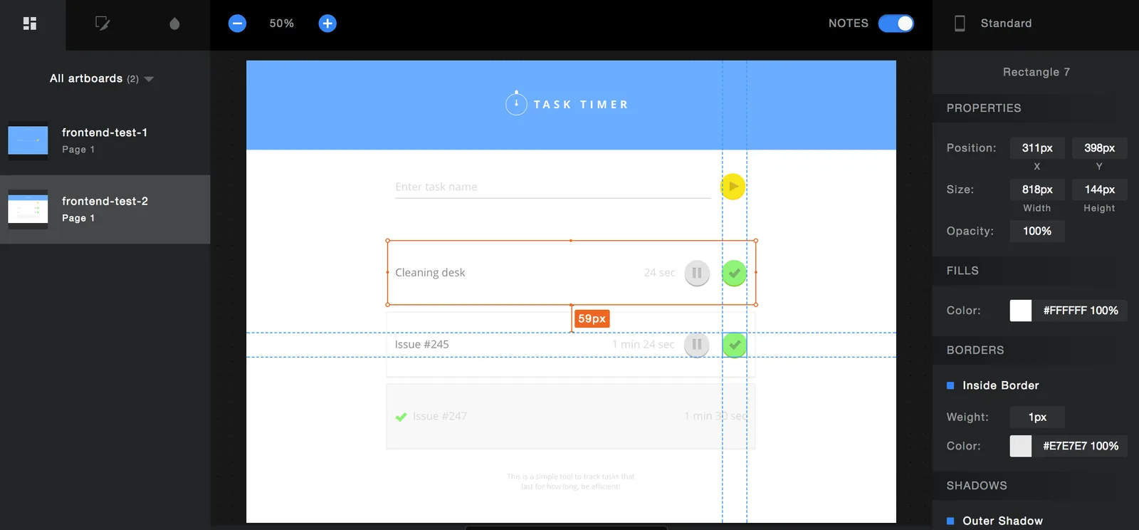 image slices front end developer sketch